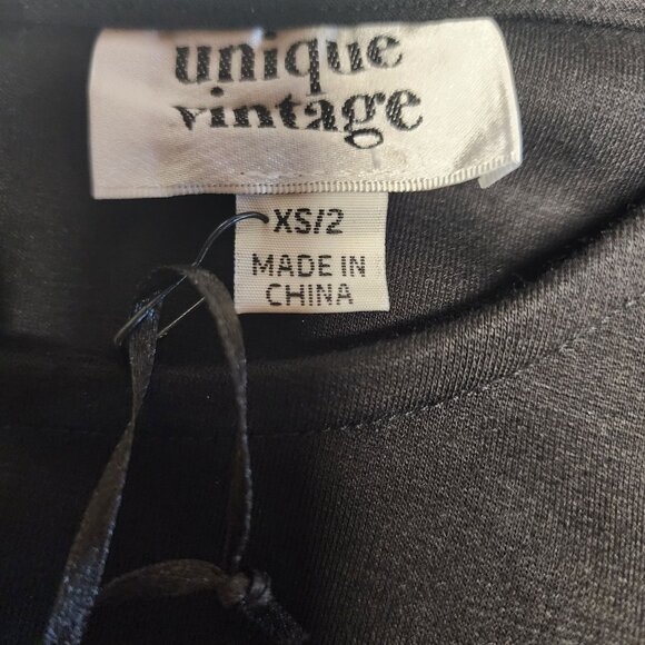 Unique Vintage Black Bodycon Dress XS NWT - Picture 16 of 16